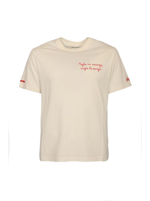 T-shirt Arnott in cotone con ricamo Moglie in vacanza, inizia la danza Mc2 Saint Barth | ARN000100648I